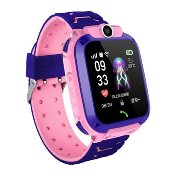 SMARTWATCH DZIECI INTELIGENTNY ZEGAREK LBS TELEFON SOS IP67 IPS GSM RÓŻOWY