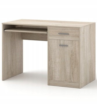 Biurko komputerowe z szafką, prawe, 120cm, dąb sonoma, LUCAS - Furnimasters
