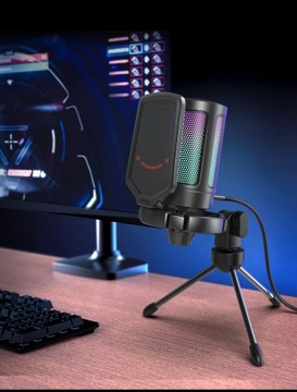 ЕМКОСТНЫЙ RGB-МИКРОФОН С USB-СВЕТОДИОДОМ ДЛЯ КОМПЬЮТЕРА