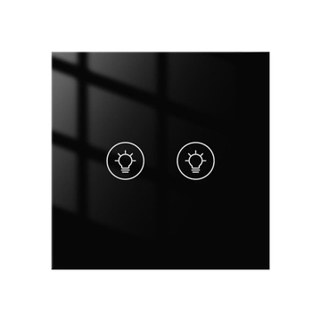 Włącznik światła ŚCIEMNIACZ WIFI TUYA 2Gang czarny