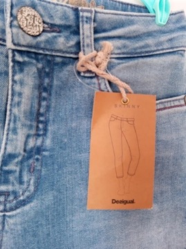 DESIGUAL DENIM LAURENCE spodnie haft r.24 PH306 26