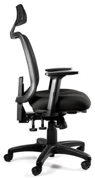 FOTEL KRZESŁO ergonomia Saga Plus czarny regulacje