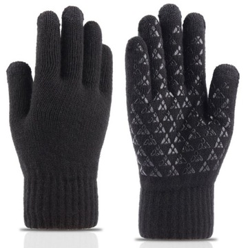 ТЕПЛЫЕ ЖЕНСКИЕ СЕНСОРНЫЕ ПЕРЧАТКИ ДЛЯ ТЕЛЕФОНА ЗИМНИЕ ЧЕРНЫЕ