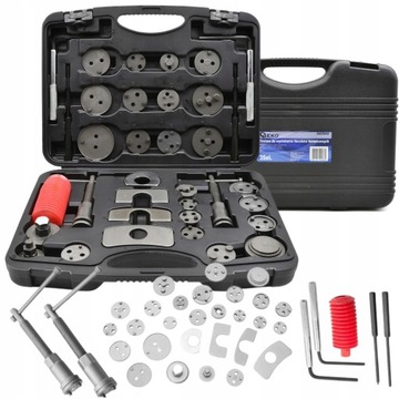 ZESTAW DO WYCISKANIA COFANIA TŁOCZKÓW HAMULCOWYCH 35el WALIZKA GEKO G02542