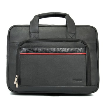 Torba męska na laptop skórzana Bellugio black (czarny)