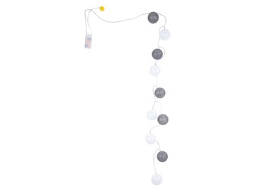 KULE ŚWIETLNE LED COTTON BALLS 10szt LIVARNO 185cm