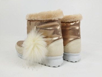 Trendyol fur detail snow ankle boot śniegowce botki r. 37