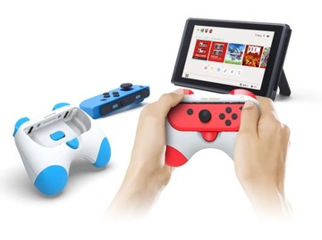 IRIS 2 держателя 2 ручки Joy-Con для переключателя / OLED красный + синий
