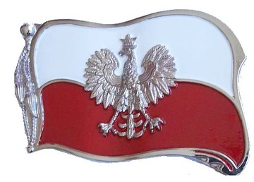 Flaga PL emblemat na śruby długie na sakwy kufer