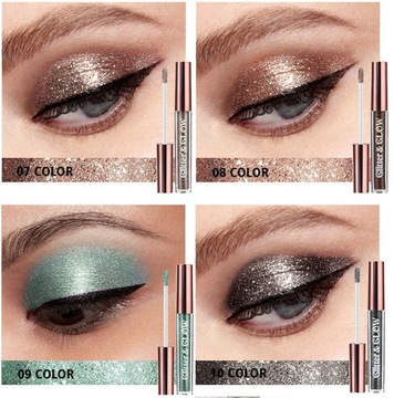 Langmanni 10 цветов блестящих теней для век