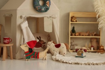 ДЕТСКИЙ ПАЛАТОЧНЫЙ ДОМ бежевый 78 х 78 х 116 см