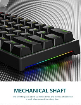 Мини-механическая игровая клавиатура K620, 61 клавиша