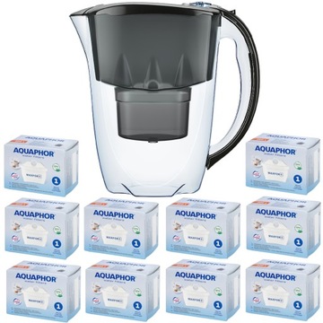Dzbanek filtrujący Aquaphor Amethyst czarny 10 wkł
