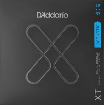 D'Addario XT 12-53 struny do gitary akustycznej 80/20 Bronze