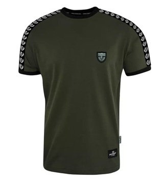 Koszulka męska T-shirt Pretorian Stripe oliwkowa r.3XL