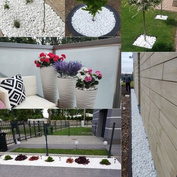 Kamień biały dekoracyjny thassos błyszczący śnieżnobiały 1kg 2-4cm