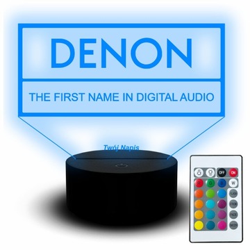 Lampka Nocna 3D Denon Amplituner Wzmacniacz Gramofon Gadżet dla Fana Muzyka