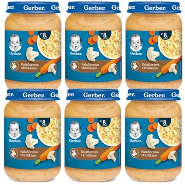Gerber Kalafiorowa z królikiem po 8 mies. 6x190g