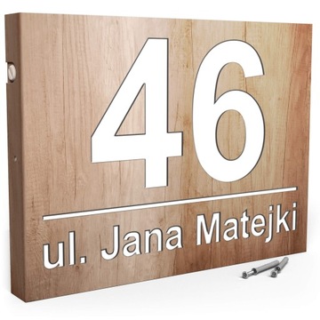 DUŻA TABLICZKA ADRESOWA Numer Domu 40x30 DYSTANSE