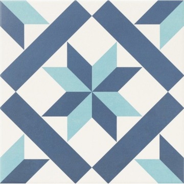 PŁYTKI GRES hiszpański PATCHWORK NIEBIESKI 33x33