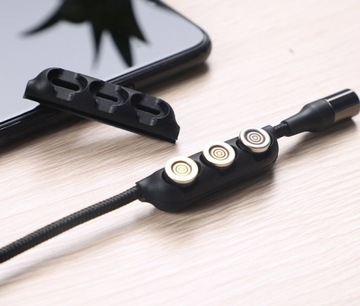 Uchwyt organizer na magnetyczne końcówki na kabel
