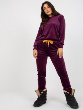 ЖЕНСКИЙ спортивный комплект из 2 предметов Спортивные костюмы VELUR F129, коричневый, XL