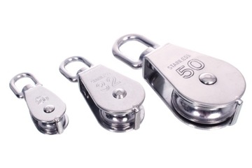 НЕРЖАВЕЮЩИЙ ВЕРЕВОЧНЫЙ БЛОК 32 ММ СО СЪЕМНЫМ РОЛИКОМ