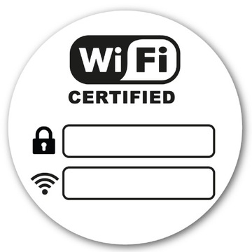 Naklejka informacyjna FREE WIFI biała znak 10cm