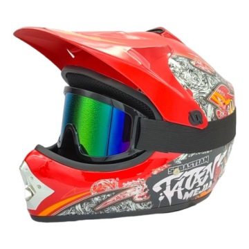 KASK DLA DZIECKA DZIECIĘCY CROSS ROWER NA CROSSA QUADA LEKKI XS GOGLE
