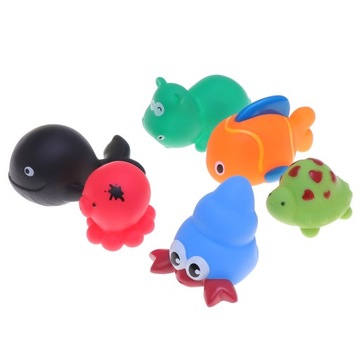 GAGAHAO ZABAWKI SEA ANIMAL PRYSZNIC CZAS EDUKACYJNY 6 SZT
