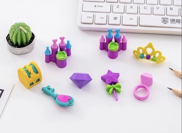 Ластики для стирания, размазывания, школы ПРИНЦЕССА, набор ластиков, СОКРОВИЩА Принцессы