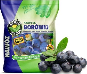 GRANULAT NAWÓZ DO BORÓWEK JAGÓD BORÓWKI OGRÓD START 2KG JAGODA KAMCZACKA