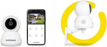 БЕСПРОВОДНАЯ IP-КАМЕРА МОНИТОРИНГА ПОВОРОТНАЯ WIFI FULLHD МИКРОФОН ДИНАМИК
