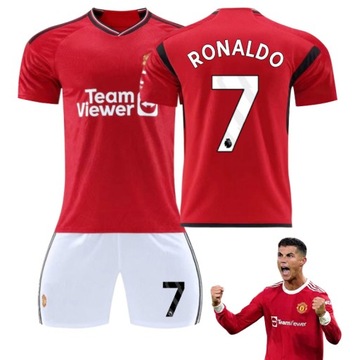 DRES STRÓJ PIŁKARSKI RONALDO MANCHESTER UNITED KOSZULKA SPODENKI NOWY SEZON