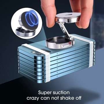 Автомобильная подставка для мобильного телефона Прочный магнитный автомобильный держатель, складной, круглый, 720°