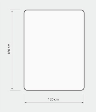Коврик защитный ПОЛИКАРБОНАТ 160х120 под СТУЛ, толщина 1мм.