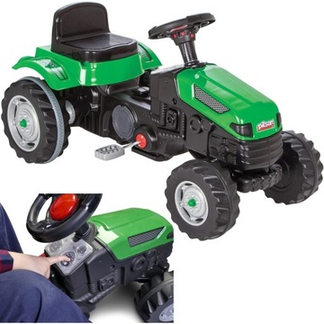 OGROMNY TRAKTOR NA PEDAŁY DLA DZIECI XL KLAKSON