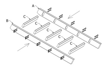 деревянная лестница с 5 ступенями, пропитанная