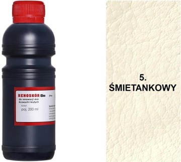 ŚMIETANKOWA 5 FARBA RENOSKÓR 200 ml DO ODNAWIANIA ODZIEŻY ZE SKÓRY G12-91