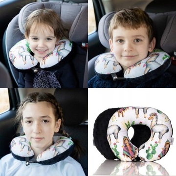 Дорожная подушка для подголовника из круассана из альпаки для детей