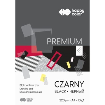 Blok techniczny A4 czarny 220g. 10ark. PREMIUM