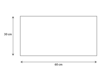 SZKLANA PODSTAWKA POD ZNICZE 60x30cm 488d