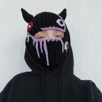 Halloween Balaclava Little Devil Hat Devil Horn Ba