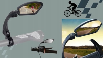 LUSTERKO ROWEROWE DO ROWERU PRAWE WSTECZNE Z REGULACJĄ KĄTA NA KIEROWNICĘ