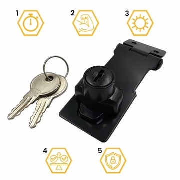 Замок с ключом WHK 2 120х40 мм Domax 883812