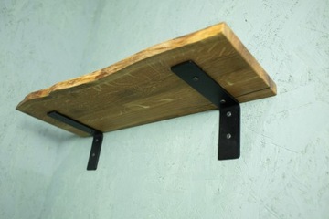 Полка деревянная с натуральным краем OFLIS, клееный дуб, НА ЗАМЕР