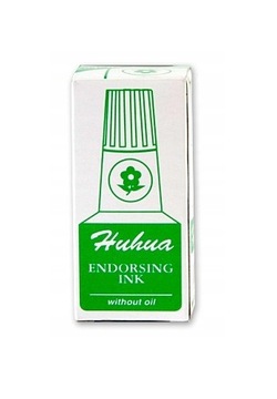 Tusz do stempli pieczątek Huhua 30ml zielony