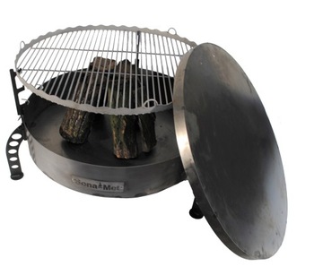 PALENISKO XXL NOGI PŁASKIE RUSZT INOX POKRYWA S180