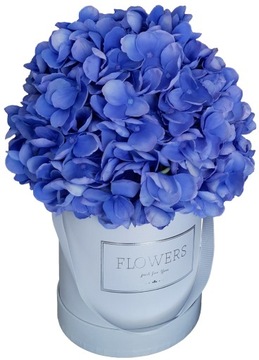 FLOWER BOX HORTENSJE niebieskie HORTENSJA niebieska sztuczne kwiaty