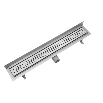 Odpływ liniowy PRZYŚCIENNY VOGI Onda 60 cm NISKI SYFON fi 50 stal
